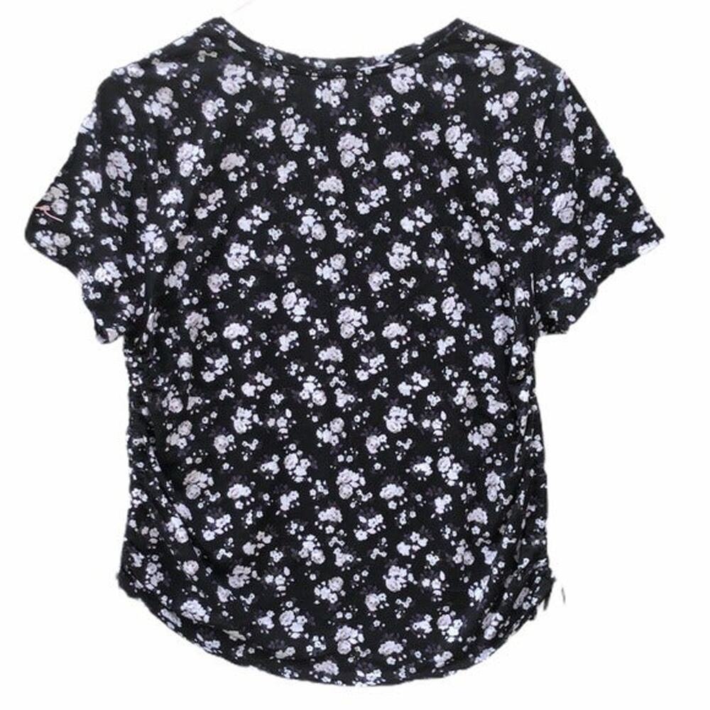 Victoria’s Secret Women’s Short Sleeve Floral PINK Ruched Tee size L